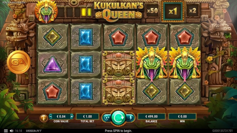 Kukulkans Queen slot screen 1