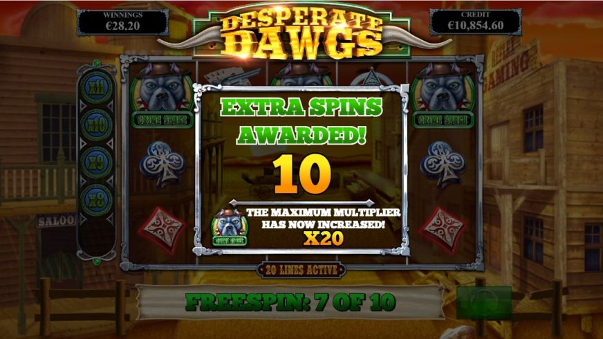 Desperate Dawgs slot screen 2