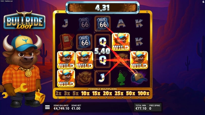 Bullride Loot slot screen 6