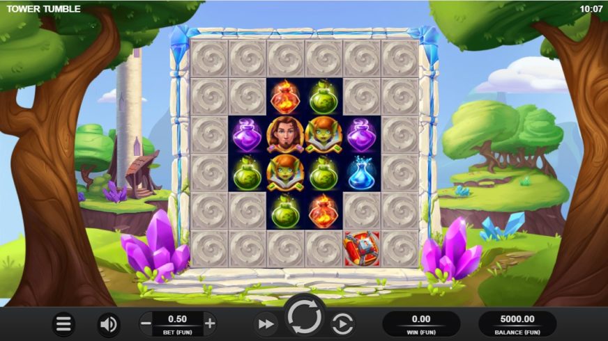 Tower Tumble slot screen 1