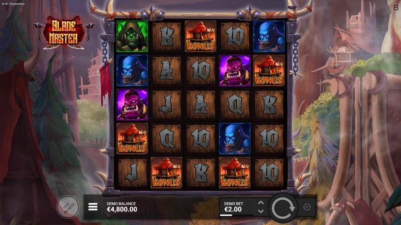 Blade Master slot screen 2
