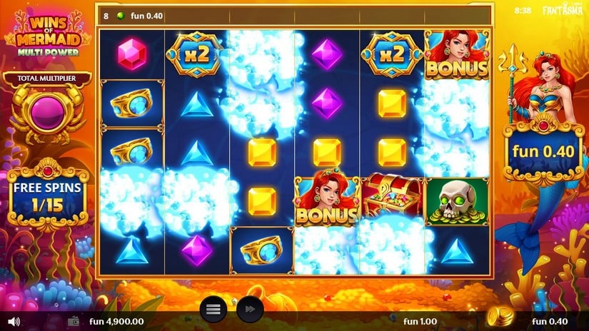 Wins of Mermaid Multipower slot screen 4