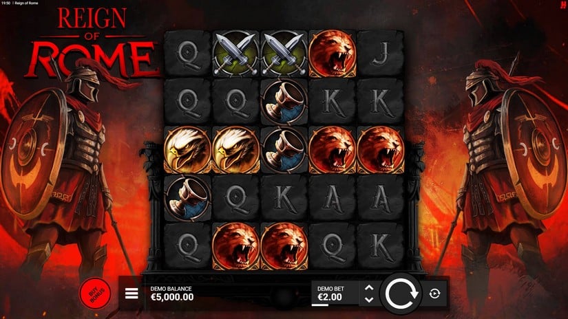 Reign of Rome slot screen 1