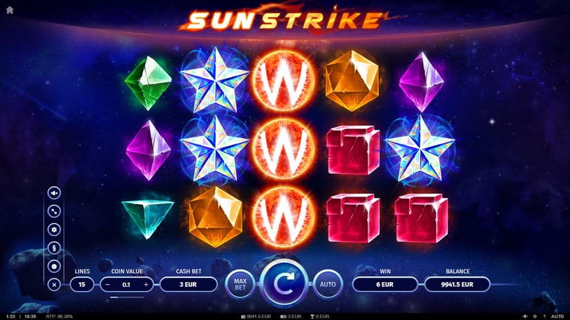 SunStrike slot screen 4