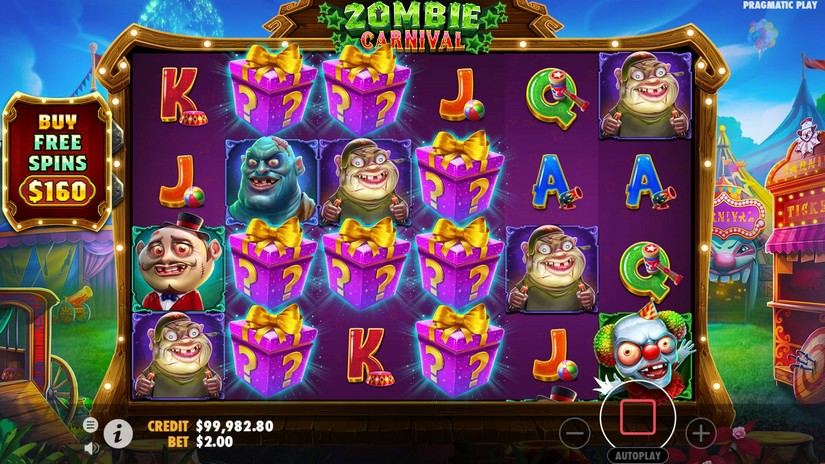 Zombie Carnival slot screen 2