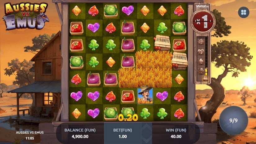 Aussies vs Emus slot screen 6