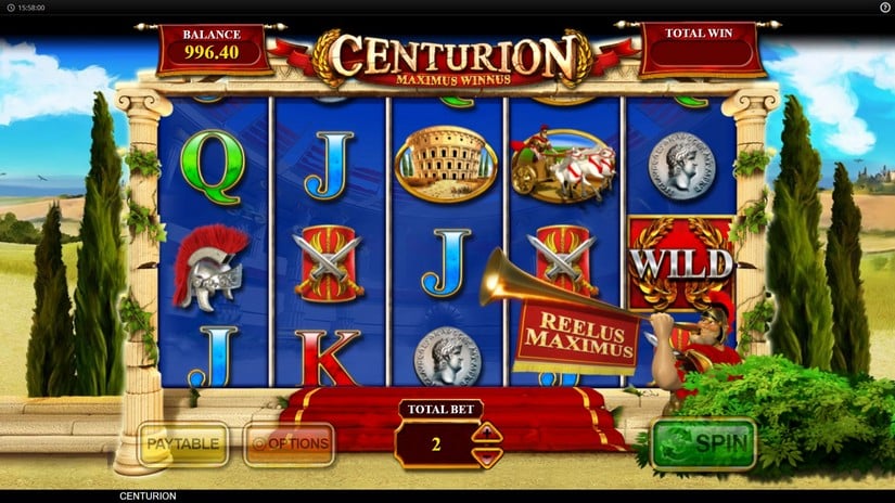 Centurion slot screen 2