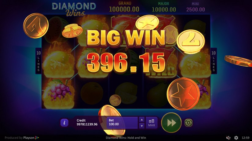 Diamond Wins: Hold & Win slot screen 6