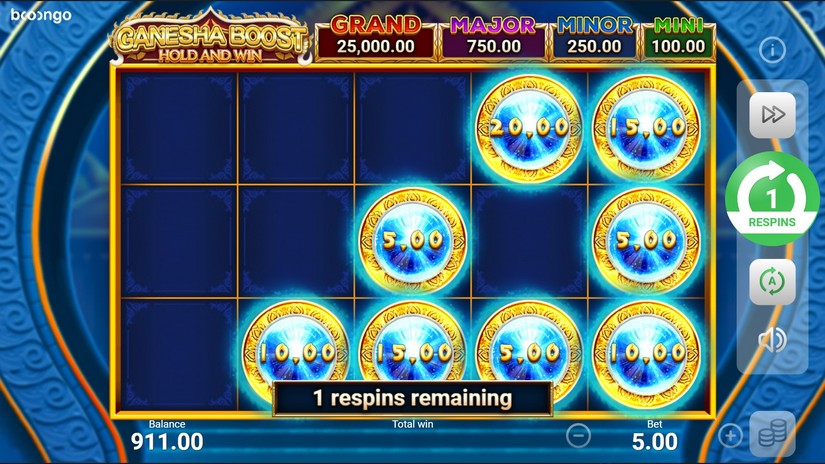 Ganesha Boost Hold and Win slot screen 5