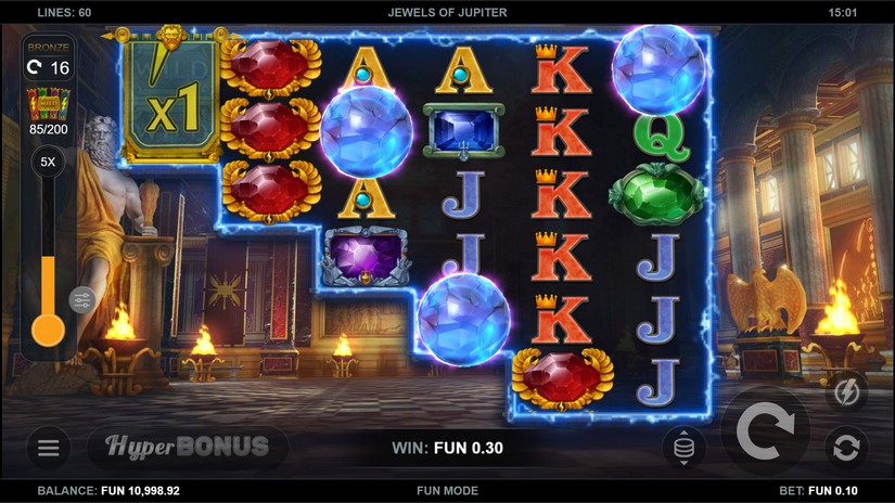 Jewels of Jupiter slot screen 3