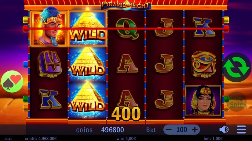 Pyramid of Light slot screen 3