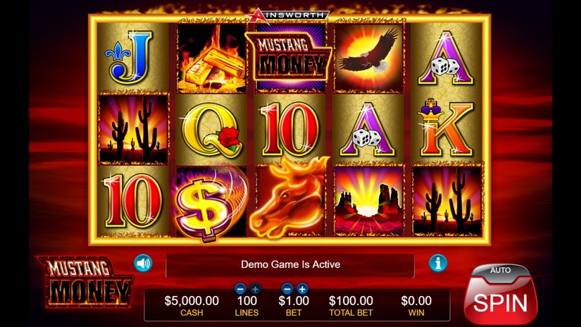 Mustang Money slot screen 1