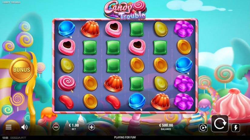 Candy Trouble slot screen 1