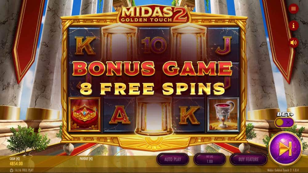 Midas Golden Touch 2 free spins