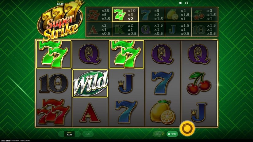 777 Super Strike slot screen 4