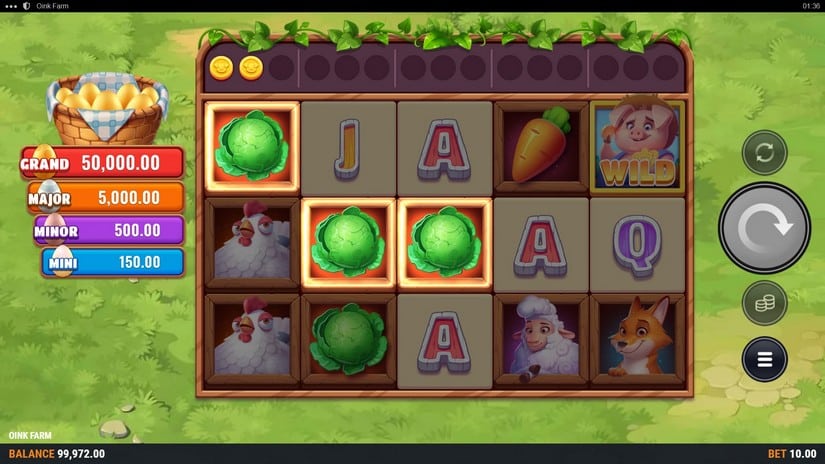 Oink Farm slot screen 3