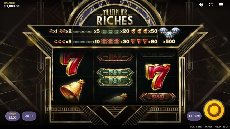Multiplier Riches slot screen 1