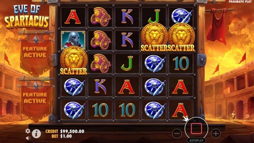 Eye of Spartacus slot screen 2
