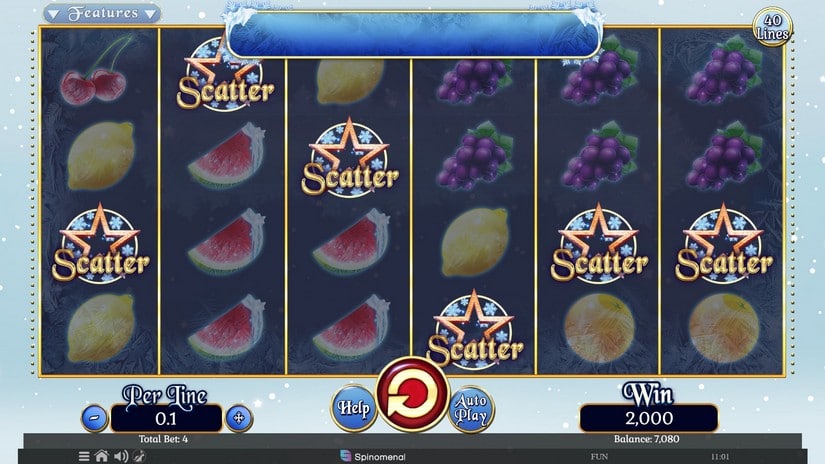 Fruits On Ice Collection slot screen 3