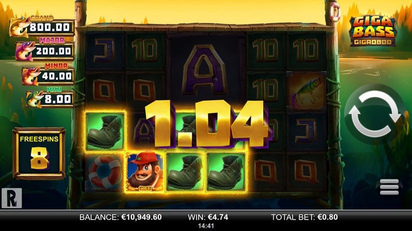 Giga Bass Gigablox slot screen 3