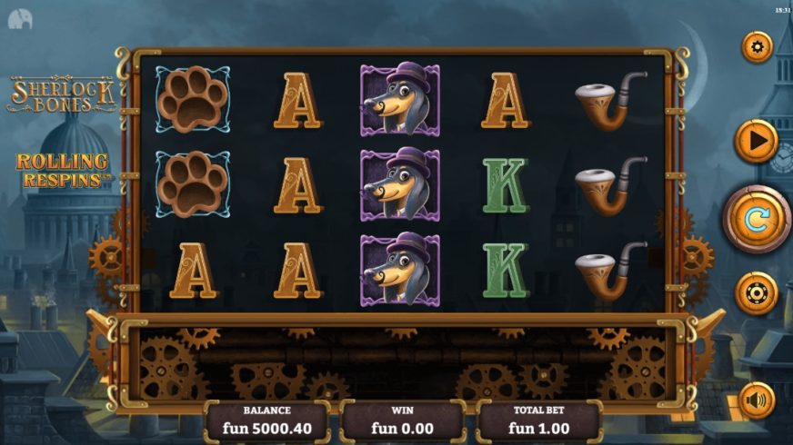 Sherlock Bones slot screen 1
