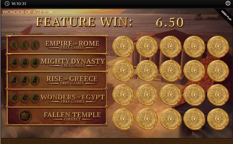 Wonder of Ages slot screen 2