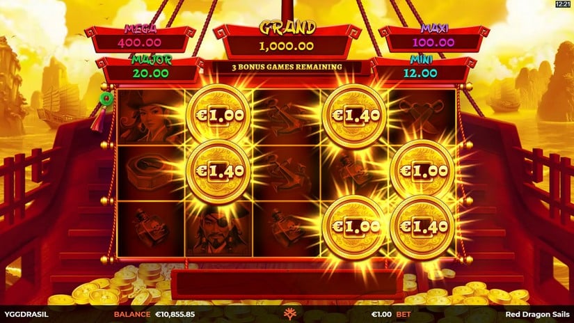 Red Dragon Sails slot screen 8