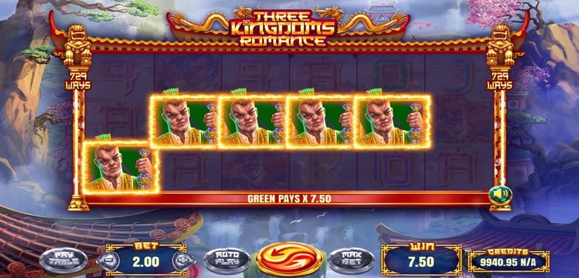 Three Kingdoms Romance slot screen 4
