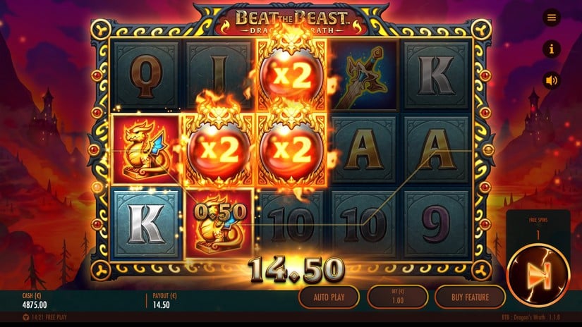 Beat the Beast Dragon’s Wrath slot screen 3