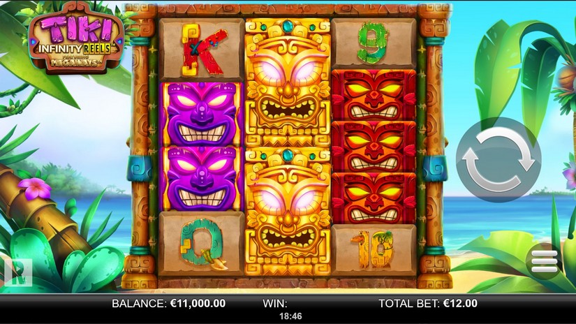 Tiki Infinity Reels Megaways slot screen 1