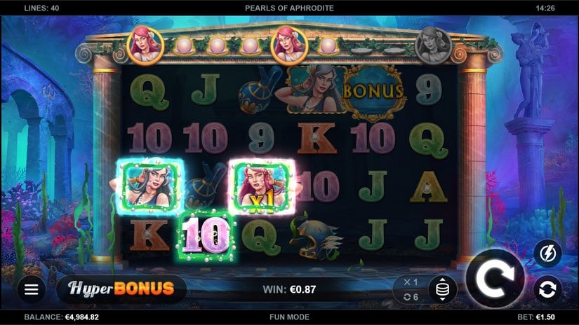 Pearls of Aphrodite slot screen 3