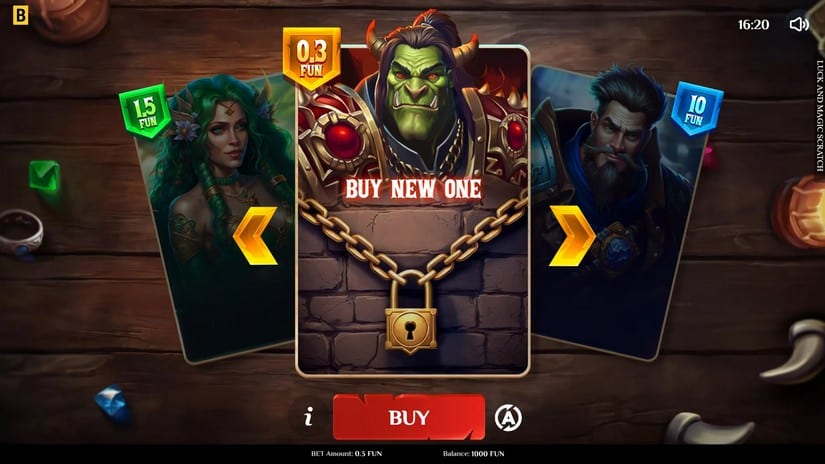 Luck & Magic Scratch slot screen 1