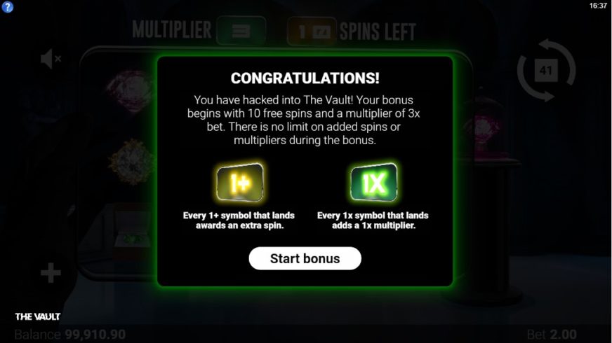 The Vault slot screen 4