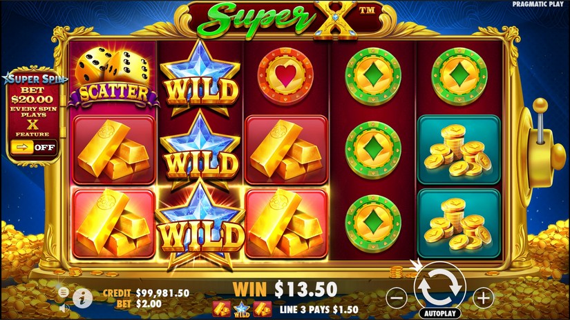 Super X slot screen 2