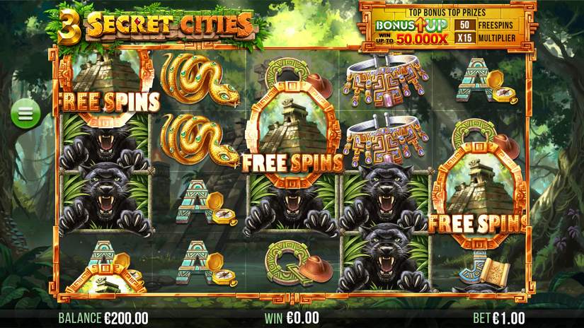3 Secret Cities slot screen 3