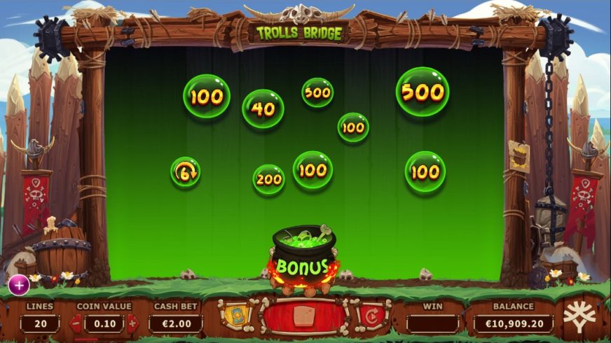 Trolls Bridge slot screen 3