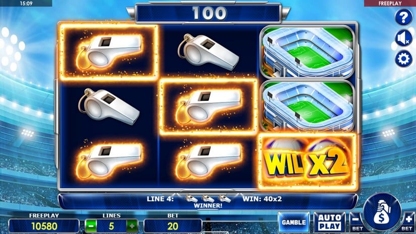 Hot Football slot screen 4