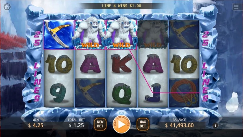 Bigfoot Yeti slot screen 2