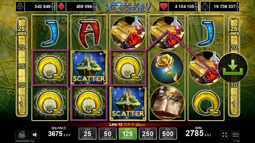 Secrets of Alchemy slot screen 5