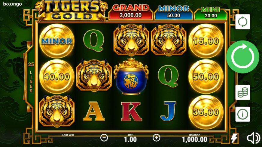 Tigers Gold slot screen 1