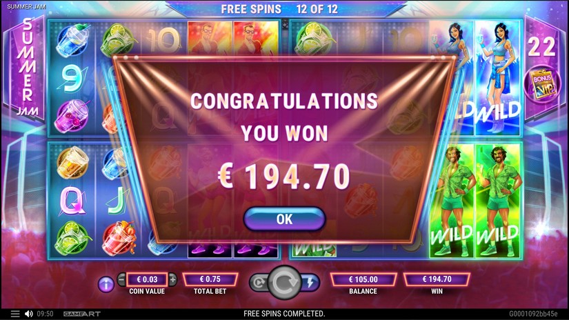 Summer Jam slot screen 9