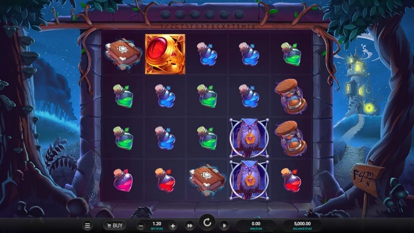 The Sorcerers Shuffle slot screen 1