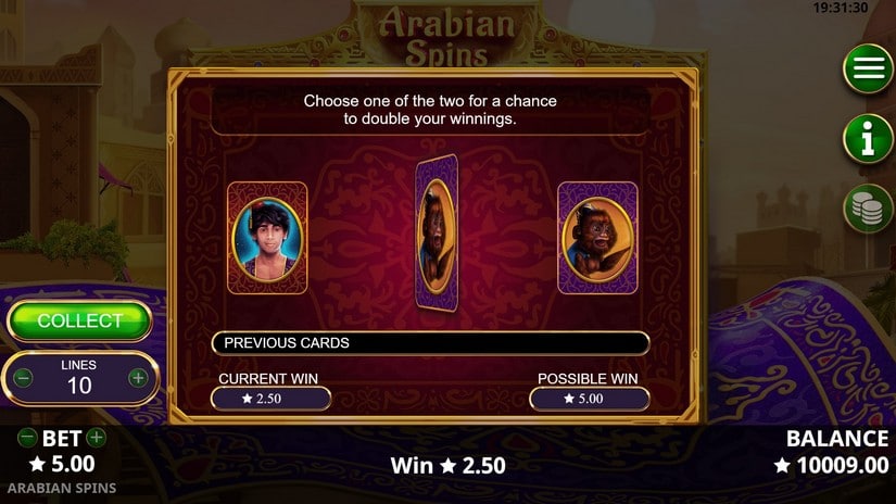 Arabian Spins slot screen 2