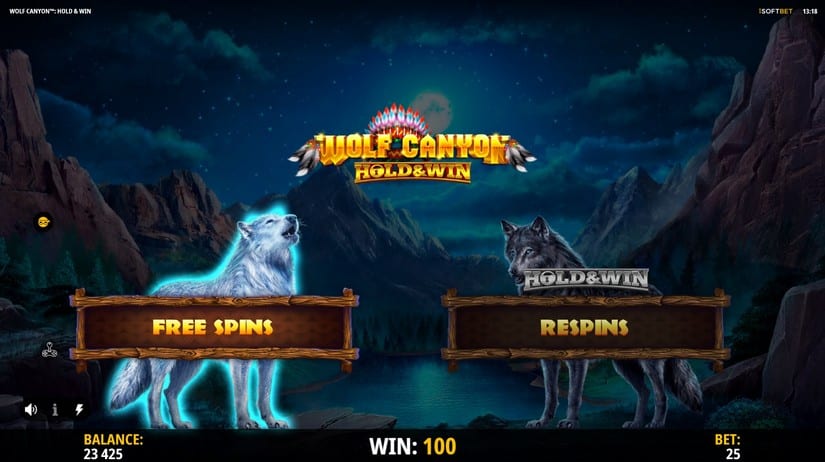 Wolf Canyon Hold & Win slot screen 5