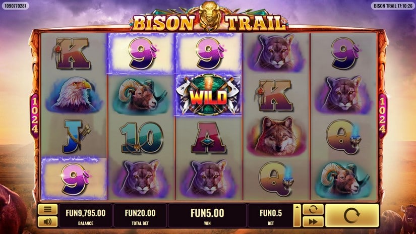 Bison Trail slot screen 4