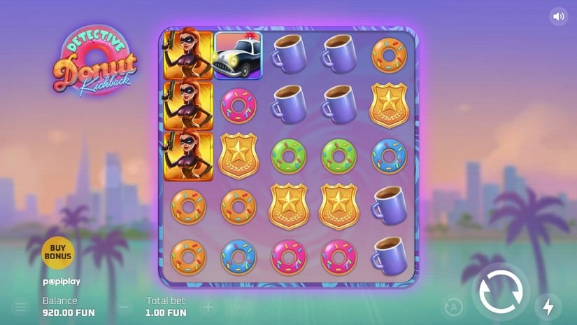Detective Donut Kickback slot screen 2