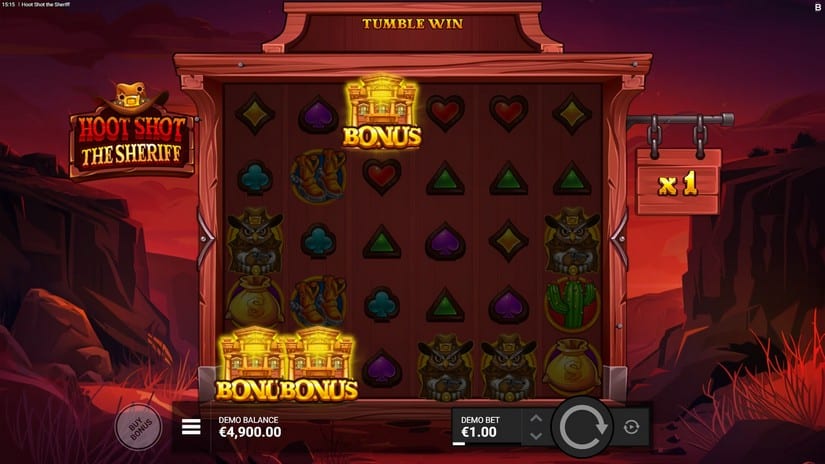Hoot Shot The Sheriff slot screen 2