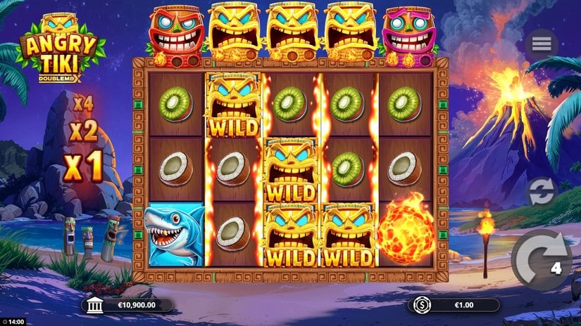 Angry Tiki DoubleMax slot screen 5
