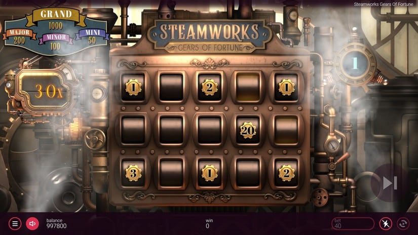 Steamworks Gears of Fortune slot screen 3