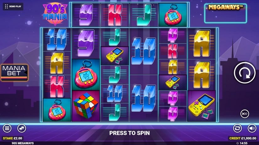 90’s Mania Megaways slot screen 1
